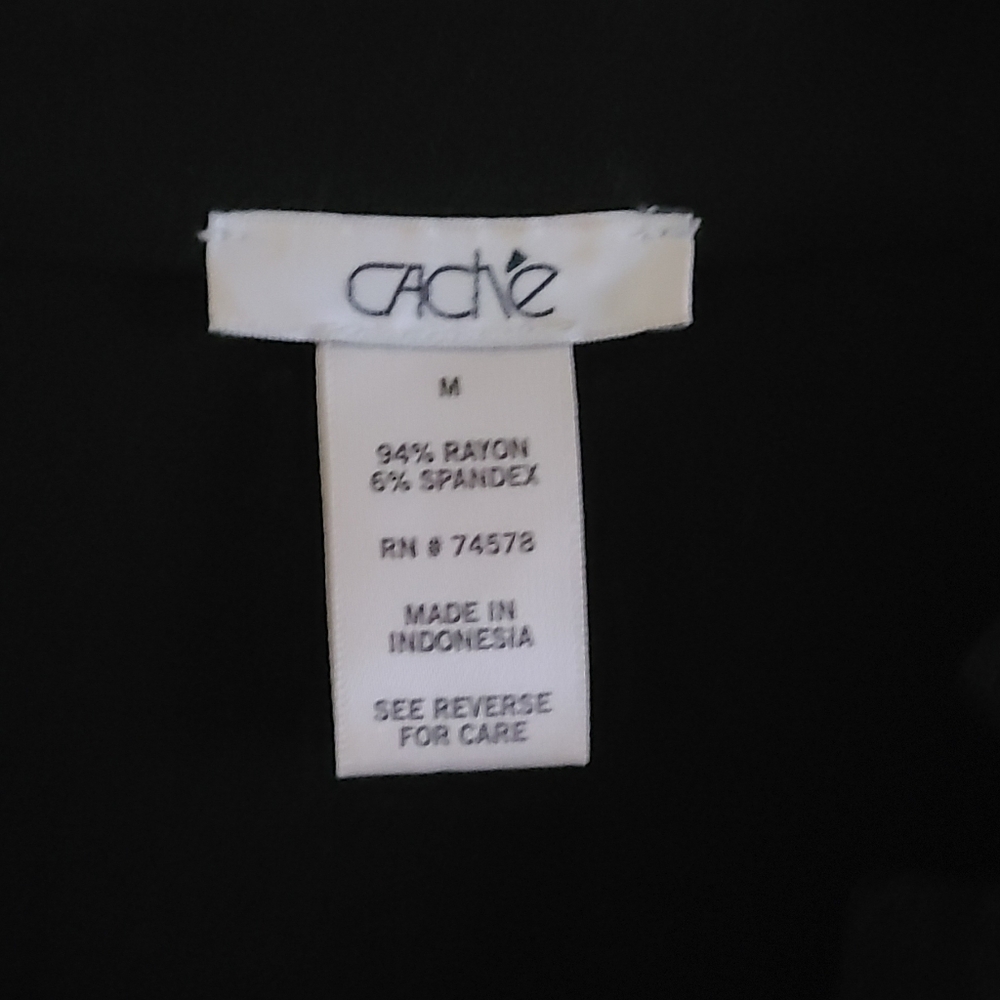 Cache Black Cardigan With Silver Studs Size Medium - image 2